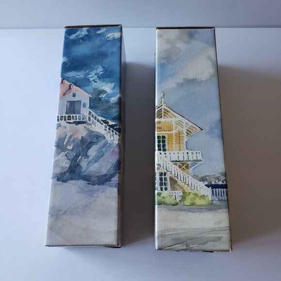 Lighthouse Wine Cardboard Gift Boxes (set of 2) - Picture 2 of 7